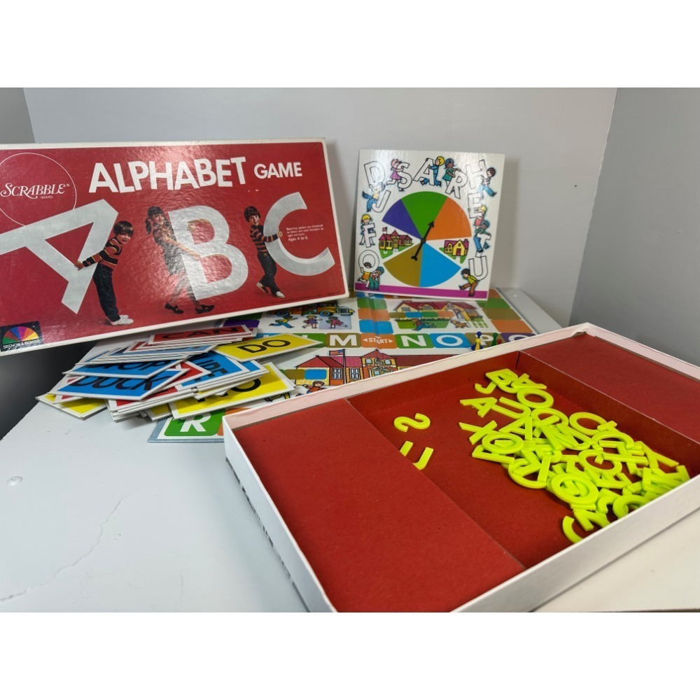 Scrabble Alphabet Game Vintage 1981 Learning‎ Letters Words Preschool Kids